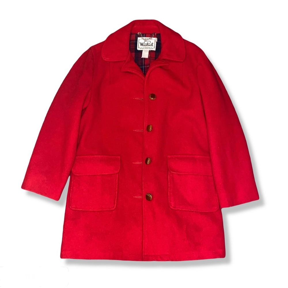 Red Vintage Woolrich Women Coat
